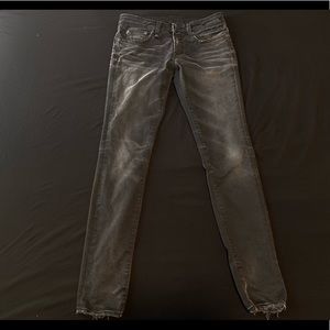R13 Denim Faded Black Skinny Jeans